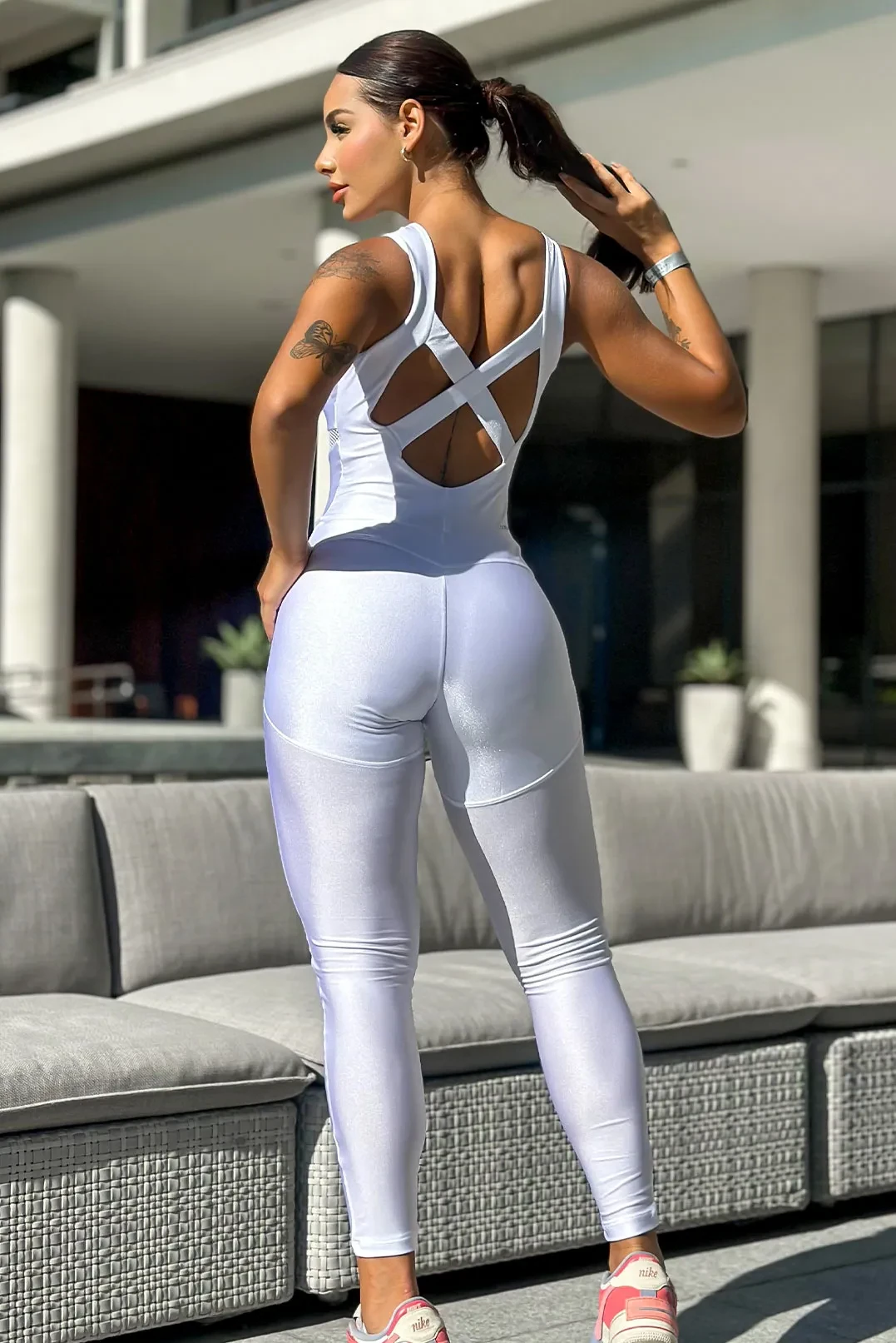 Macacão Fitness aime Branco - Imagem 5