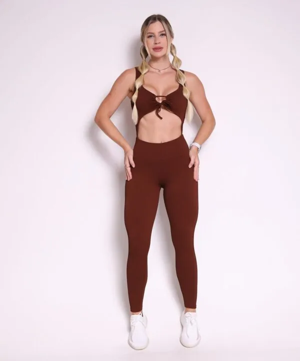 Macacão Fitness Valência Coffee